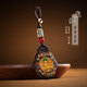 一只小鹿尼泊爾檀木質(zhì)十二生肖本命佛汽車(chē)鑰匙扣掛件飾鏈繩墜高檔復古男女 尼泊爾：普賢菩薩（龍蛇）鑰匙扣