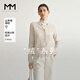 麥檬MM商場同款24秋冬新品山羊絨毛針織開衫上衣外套5F9133521 原絨米 M