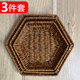 萬(wàn)佳臻仿藤編果盤(pán)3件套裝水果盤(pán)子客廳茶幾家用擺零食收納盤(pán)塑料干果盤(pán) 仿藤編盤(pán)大中小【六邊形三件套】
