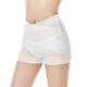 倫洛弗打底防走光內褲女士蕾絲薄款棉質(zhì)面料高腰提臀平角短褲安全褲2條 2條白色蕾絲安全褲 L