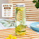 梓嘉福楊枝甘露瓶子飲料可循環(huán)使用奶茶瓶子西米露果汁帶蓋飲料瓶便攜裝 直筒-無(wú)孔500ml*10