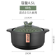 蒙德康日式砂鍋燉湯鍋家用燃?xì)饷簹庠顚?zhuān)用沙鍋煲大號(hào)瓦煲陶瓷干燒耐高溫 綠蓋黑色鍋體3-5人食 4.5L