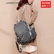 ANDSEEYOU品牌雙肩包女日韓輕便通勤尼龍背包旅游帆布包時(shí)尚撞色雙肩包七夕 灰色小號 可裝平板