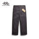 RRL男裝 經(jīng)典版棉質(zhì)染色人字斜紋長褲RL90989 001-黑色 30 (30/32)
