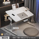 下一章可升降床上小桌子學(xué)習桌辦公折疊桌電腦桌學(xué)生宿舍書(shū)桌臥室寫(xiě)字桌 白色豪華款 卡槽 擋條 抽屜 書(shū)架