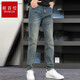 新百倫男士復古牛仔褲2026夏季新款韓版休閑百搭潮牌小直筒修身長(cháng)褲春秋 復古藍【長(cháng)褲】 34 【建議165-175斤】