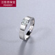 FENDESY925銀鋯石戒指男 簡約時(shí)尚個(gè)性潮男無名指開口可調(diào)節(jié)食指男士指環(huán) 鋯石戒指（可調(diào)節(jié)17-23號(hào)）