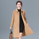 Missdaling2025秋冬新款雙面呢羊毛大衣女裝中長(cháng)款簡(jiǎn)約氣質(zhì)品質(zhì)中年羊毛外套 駝色 4XL(145-155斤)
