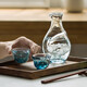 TOYO-SASAKI GLASS【品牌官旗】日本進口東洋佐佐木清酒套裝日式冷酒清酒酒壺酒杯 孔雀藍醒酒器套裝