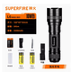 神火（SupFire）L6-XPE/R5強(qiáng)光手電筒T6充電式LED戶外燈26650遠(yuǎn)射王經(jīng)典36W大功率 L6(10瓦）雙電套裝3500毫安+布套
