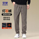 羅蒙（ROMON）休閑褲男直筒加絨保暖秋冬休閑舒適燈芯絨休閑長(cháng)褲男6610R卡其XL