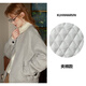 庫恩瑪維大方得體綿羊毛呢外套女2024秋冬新款字母貼布棒球領(lǐng)上衣K35151 灰色夾棉款 L