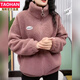 TAO HAN女裝母親秋冬裝顆粒絨外套大尺碼羊羔毛棉襖上衣中年女裝加絨加厚 豆沙色 【加絨】 加厚 3XL 建議120-135斤