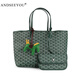ANDSEEYOU2026新款韓國東大門(mén)手提單肩包子母女神節女包包狗牙包托特大包潮 綠色大號