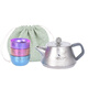 必唯（BOUNDLESS VOYAGE）純鈦戶(hù)外茶具旅行套裝帶濾網(wǎng)露營(yíng)煮茶壺便攜泡茶功夫茶雙層茶杯  Ti3115D 300ML茶壺+茶漏+3茶杯