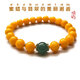 她世代【七夕禮物】8MM天然蜜蠟圓珠手串 老蜜琥珀南紅翡翠轉(zhuǎn)運珠手鏈 翡翠款(866605)