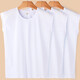 fons 3件裝中老年背心內衣女老人汗衫純棉老太太全棉無(wú)袖加肥打底大碼女士背心夏季 白色+白色+白色 95/L