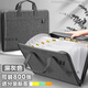 得力a4試卷收納袋風(fēng)琴夾帆布豎插頁風(fēng)琴包學(xué)生大容量文件收納袋手提多層初高中生卷子試卷收納整理神器 深灰【帆布款】13層贈標(biāo)簽