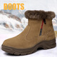 hawit冬季羊毛一體防寒靴特厚羊皮毛一體雪地靴東北羊毛棉鞋戶(hù)外保暖靴 駝色2208(隆豐級羊皮毛一體) 42