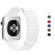 LAZYODD適用蘋(píng)果手表11代表帶Apple watch9/8/7/6/SE/5/4皮質(zhì)回環(huán)表帶iwatchS10表帶ultra/SE磁吸回環(huán)表帶 白色 44MM表盤(pán)【適用6/5/4/新SE2/1】