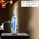 大井 手工汝陶創(chuàng)意禮物節(jié)日禮品擺件花瓶創(chuàng)意客廳家居工藝品陶瓷藝 鵝頸瓶 魚旺蓮豐 藍(lán)