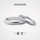 RHODON不規則流線(xiàn)情侶對戒純銀學(xué)生簡(jiǎn)約刻字閉口男女款生日禮物小眾銀飾 女款 15#