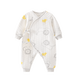 藤之木工房新生兒嬰兒連體衣春裝保暖衣服寶寶男女童爬服夾絲分體套裝0-4歲 和蛤-灰色(小獅子) 52cm