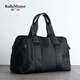 勞斯名爵（RollsMinjor）英國旅行包男士手提斜挎包尼龍布大容量健身包出差旅游行李登機袋 典雅黑 44*20*30CM 14英寸