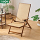 竹庭藤編竹躺椅折疊午休可坐可躺戶(hù)外老人專(zhuān)用藤椅結實(shí)耐用陽(yáng)臺休閑椅 茶色覓藤折疊躺椅【免安裝】
