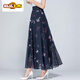 初徑2026夏季百搭碎花半身長(cháng)裙新款高腰印花A字裙大擺大碼舞長(cháng)裙 氣質(zhì)梅花 4XL 145-155
