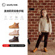 小羊沃利woollykids男女童真皮童鞋中高幫時(shí)尚防滑休閑復古風(fēng)皮靴 椰子棕 24 碼 內長(cháng)15.5cm適合腳長(cháng)14.6-15.0cm
