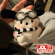 書(shū)包掛件玩偶背包掛件鑰匙扣帕恰狗公仔毛絨玩偶情侶包包掛飾 黑白圍巾款（約12㎝）