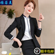 雅若美（yaruomei）職業(yè)裝女裝套裝小西裝正裝工作服西服秋裝長(cháng)袖面試工裝OL通勤外套 黑色西裝+褲+襯衫(一扣) L碼(建議100-110斤)