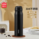 名創(chuàng)優(yōu)品（MINISO）保溫杯彈跳蓋水杯304不銹鋼大容量便攜學生保冷杯車載 磨砂黑