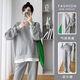 桑紀（SANGJI）孕婦秋裝套裝長(cháng)袖時(shí)尚款遮肚子秋季上衣女大碼秋天外出衛衣兩件套 666#運動(dòng)套裝灰色 XL