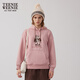 Teenie Weenie小熊女裝連帽衛衣冬季時(shí)尚簡(jiǎn)約休閑美式粉色上衣外套 粉色 M (165)