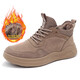 回力 Warrior 雪地靴男鞋加絨高幫棉鞋子男冬季保暖戶(hù)外休閑鞋健步男鞋 WBN-3187 卡其 41