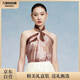 萬(wàn)事利2024春夏桑蠶絲真絲絲巾雙面印花大方巾絲巾禮盒88cm知韻 咖色