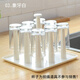 茶杯架子茶具收納架杯架子置物架托盤家用放茶杯收納杯架創(chuàng)意瀝水架玻璃杯倒掛杯子架 03#象牙白款1個(gè)(9座)
