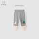 乖奇熊【撞色拼接打底褲】秋冬季外出休閑褲男女寶寶可愛(ài)長(cháng)褲子嬰兒秋褲 花灰 100