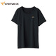 威耐可適（VENEX）日本休養服女士夏季短袖圓領(lǐng)居家服睡衣 跑步運動(dòng)后穿修復T恤6706 黑色 L