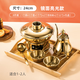 延興泰式銅火鍋小銅鍋酒精爐小火鍋鍋具家用干鍋專用鍋冬陰功商用餐具 24cm亮光8件套