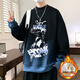 柏樂(lè)迪秋冬季初中學(xué)生加絨衛(wèi)衣青少年大童加厚保暖內(nèi)搭打底衫男孩上衣服 5523黑色（單件衛(wèi)衣） 加絨加厚 170 XL 115-135斤左右