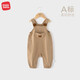 麥拉貝拉（MOLO BALO）嬰兒背帶褲春秋季寶寶外穿連體休閑褲服裝小孩衣服寶寶褲子 咖色 110