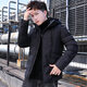 棉衣男士夾克外套韓版棉服男生冬季外套男款冬天潮流工裝襖子衣服青少年棉襖加厚秋冬裝男裝冬款外套 黑色 2XL