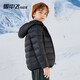 雪中飛童裝兒童輕薄羽絨服男童新款中大童女童薄款外套冬 黑色 170