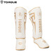 TORQUE 兒童護(hù)腿拳擊散打格斗護(hù)具跆拳道柔術(shù)搏擊連體護(hù)腳背泰拳 白金 L