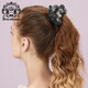 Royal sasa皇家莎莎發(fā)飾發(fā)圈串珠布藝頭花韓國頭飾手工花朵發(fā)繩盤(pán)發(fā)馬尾頭繩 咖色CO