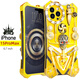 龍豈 iPhone14ProMax手機(jī)殼金屬邊框防摔14plus全包邊保護(hù)套蘋果13pro金色游戲散熱外殼定制ip15promax 蘋果15ProMax- 齒輪訂制版 【全金屬保護(hù)】