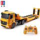 雙鷹遙控奔馳大卡車(chē)拖車(chē)玩具工程車(chē)集裝箱車(chē)大號平板拖車(chē)吊車(chē)兒童男孩 奔馳平板拖掛車(chē)（長(cháng)1.03米） 爽玩適用(2充電電池)